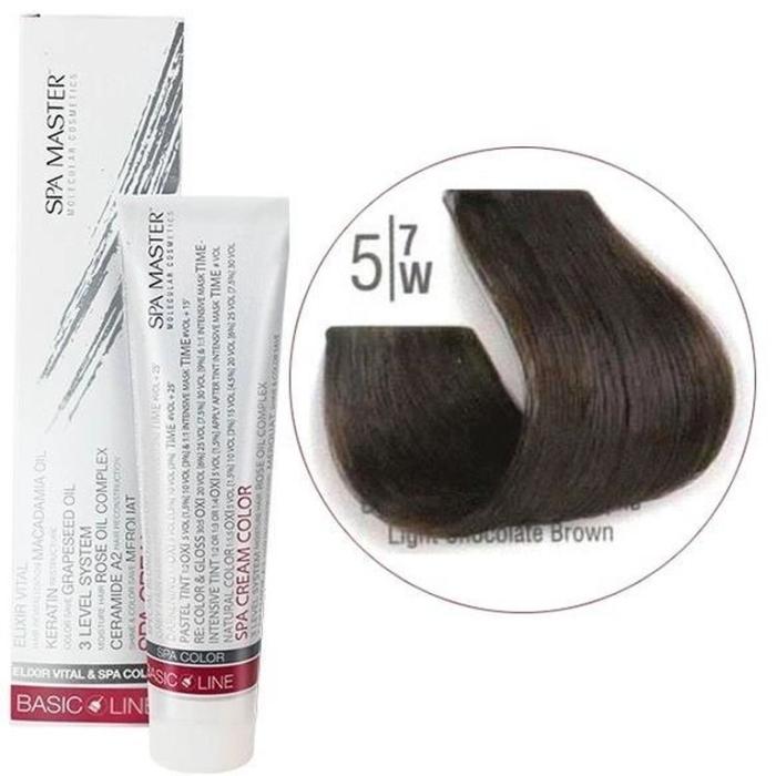 Βαφή Μαλλιών Σωληνάριο Spa Master Cream Color 100ml No5.7 Light Chocolate Brown