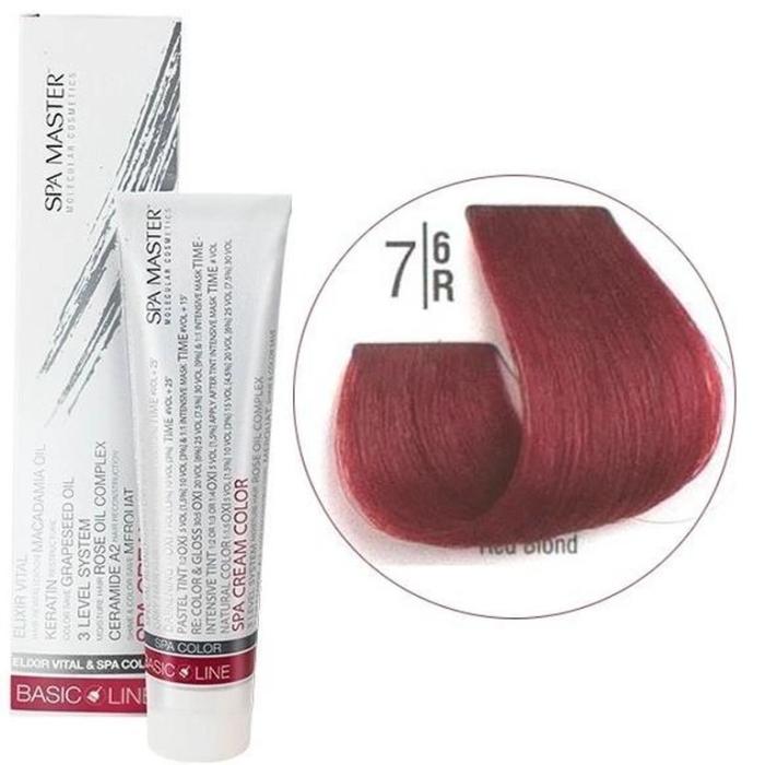 Βαφή Μαλλιών Σωληνάριο Spa Master Cream Color 100ml No7.6 Red Blond