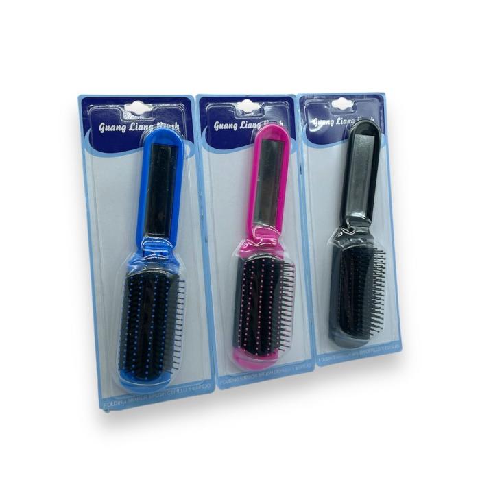 Χτένα Τσάντας με Καθρέφτη Αναδιπλούμενη σε διάφορα χρώματα