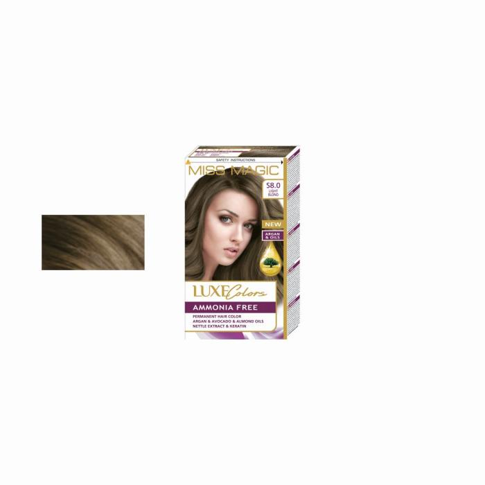 Βαφή Μαλλιών Miss Magic Luxe Colors Χωρίς Αμμωνία Νο8.0 - Light Blond