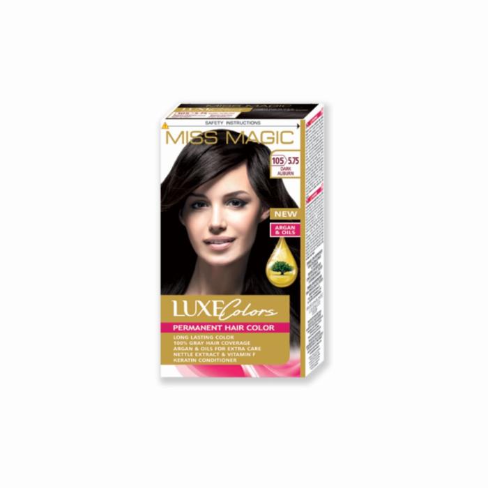 Βαφή Μαλλιών Miss Magic Luxe Colors Νο5.75 - Dark Auburn