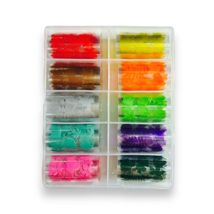 Διακοσμητικές Ταινίες Foil Νυχιών – Φλοράλ Σχέδια για Nail Art