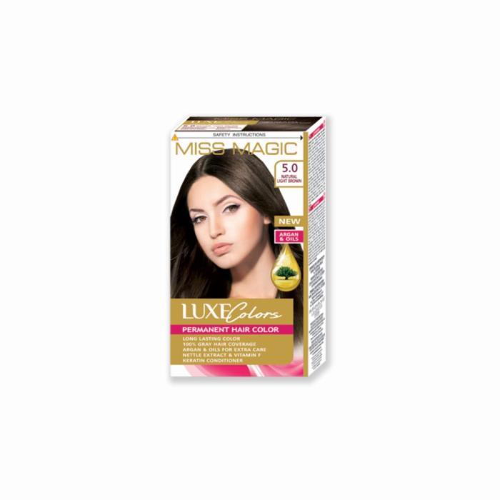 Βαφή Μαλλιών Miss Magic Luxe Colors Νο5.0 - Natural Light Brown