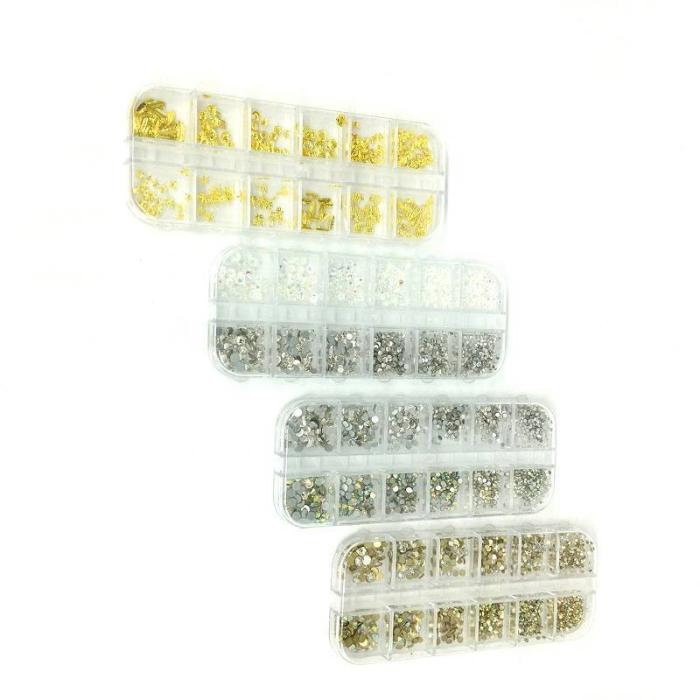 Διακοσμητικά Στρας Νυχιών 3D σε Διάφορα Σχέδια και Χρώματα