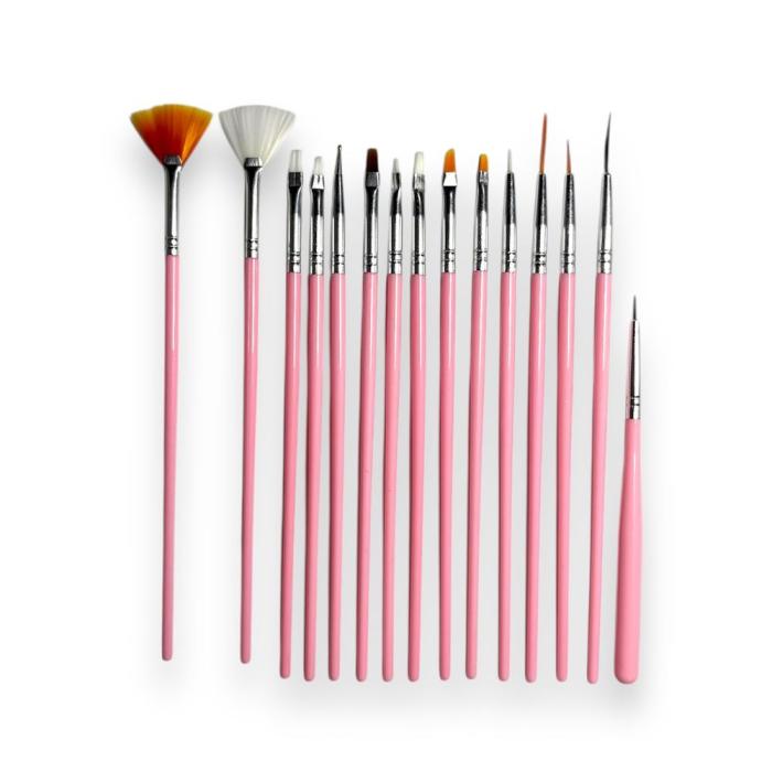 Σετ Πινέλα Νυχιών – 15 Τεμάχια