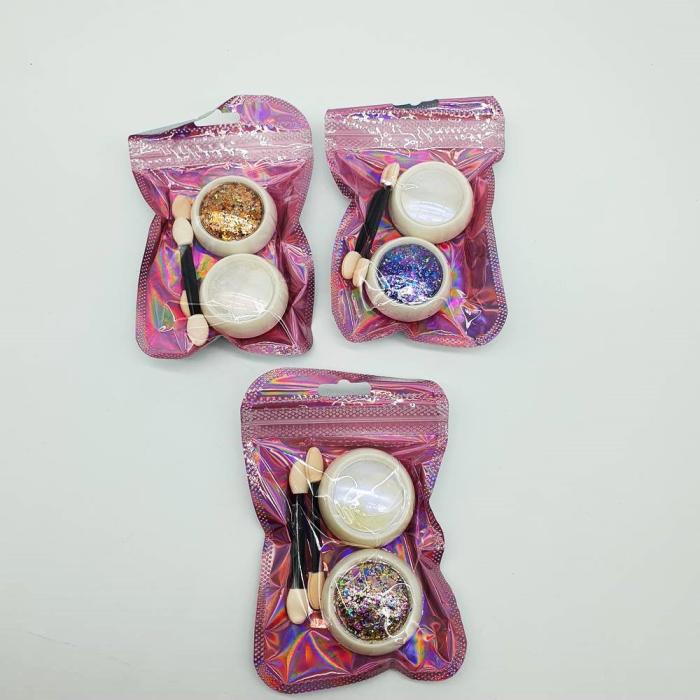 Σκόνη Νυχιών 2 Τεμάχια σε Διάφορα Σχέδια και Χρώματα