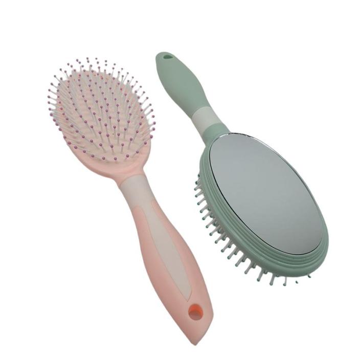 Βούρτσα Μαλλιών Ξεμπερδέματος Στρογγυλή με Καθρέφτη σε διάφορα χρώματα