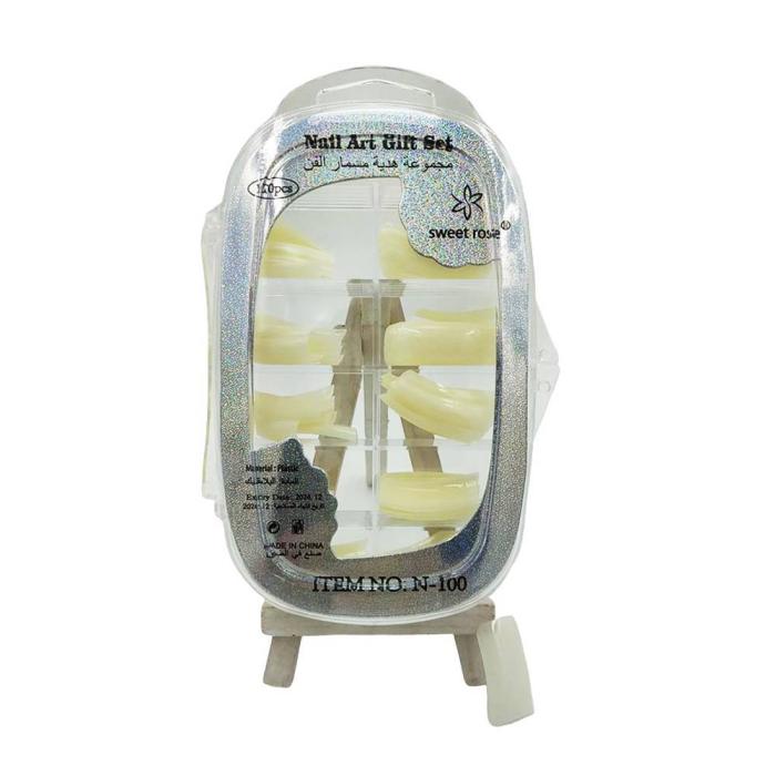 Tips Νυχιών Γαλακτερά 100 Τεμάχια