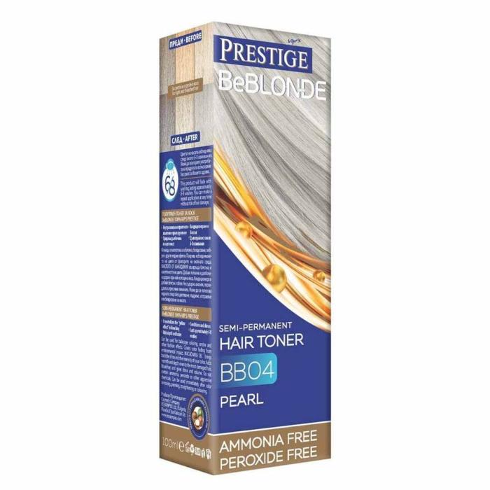 Ημιμόνιμη Βαφή Μαλλιών Toner Prestige Be Blonde Χωρίς Αμμωνία BB04 - Pearl 100ml