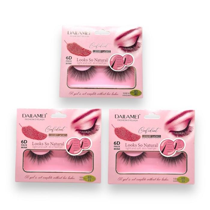 Ψεύτικες Βλεφαρίδες 1 Σετ 6D σε Διάφορα Σχέδια