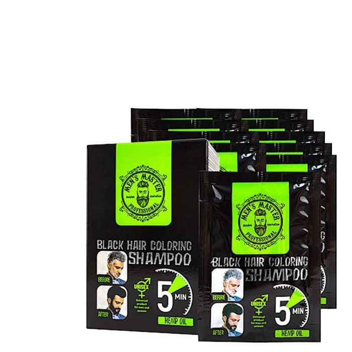 Χρωμοσαμπουάν Men’s Master για Άνδρες και Γυναίκες - Μαύρα Μαλλιά 25ml