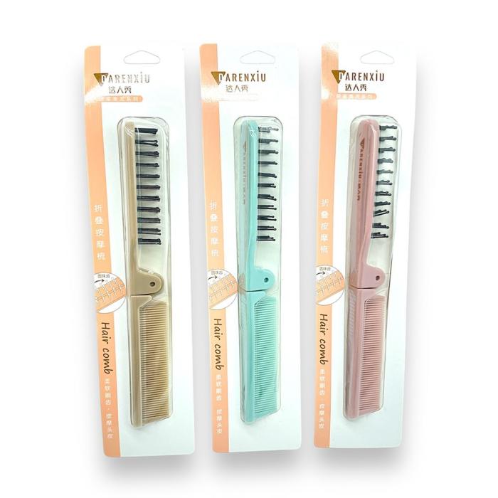 Χτένα - Βούρτσα Μαλλιών Αναδιπλούμενη σε διάφορα χρώματα
