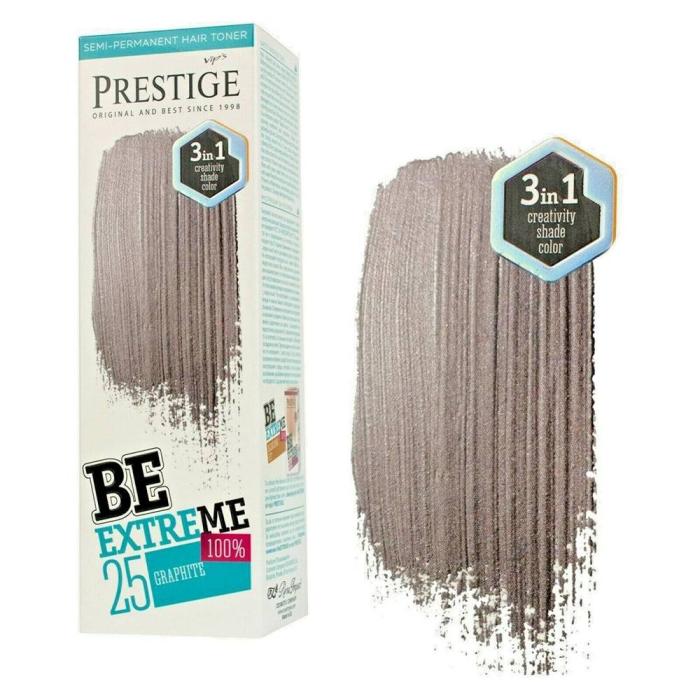 Vip's Prestige Be Extreme Semi-Permanent Hair Toner Ammonia Free No25 - Graphite
