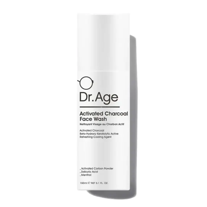 Dr. Age Activated Charcoal Face Wash 150ml – καθαριστικό προσώπου με ενεργό άνθρακα, σαλικυλικό οξύ και μενθόλη για βαθύ καθαρισμό και δροσερή αίσθηση