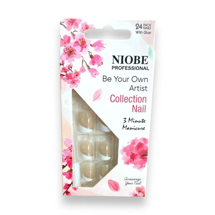 Ψεύτικα Νύχια και Σωληνάριο Κόλλας 24 Τεμάχια