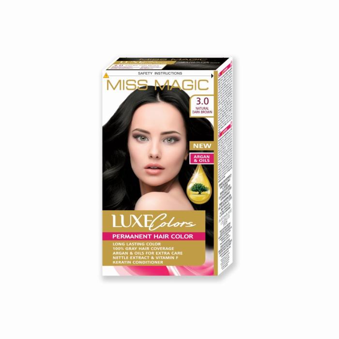 Βαφή Μαλλιών Miss Magic Luxe Colors Νο3.0 - Natural Dark Brown