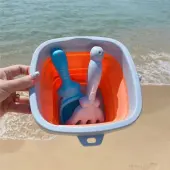 Summer Joy Σετ Κουβαδάκι Αναδιπλούμενο Soft Silicone με Αξεσουάρ (3τμχ) - pigikids.gr