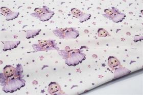 ΠΑΝΑ ΦΑΝΕΛΑ bebe Fairy 86 80X80 White-Lilac 100% Cotton Flannel