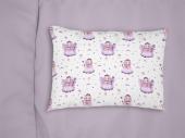 ΜΑΞΙΛΑΡΟΘΗΚΗ ΕΜΠΡΙΜΕ bebe Fairy 86 35X45 White-Lilac 100% Cotton Flannel