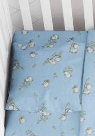 ΜΑΞΙΛΑΡΟΘΗΚΗ ΕΜΠΡΙΜΕ bebe Birds 14 35X45 Sky blue Flannel cotton 100%