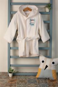 ΜΠΟΥΡΝΟΥΖΙ Με Κέντημα bebe Kitty 137 SIZE:02 Λευκό 100% Cotton