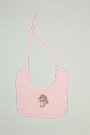 ΣΑΛΙΑΡΑ Με Κέντημα bebe Little Angel 141 25X25 Ροζ 100% Cotton