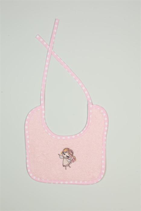 ΣΑΛΙΑΡΑ Με Κέντημα bebe Little Angel 141 25X25 Ροζ 100% Cotton