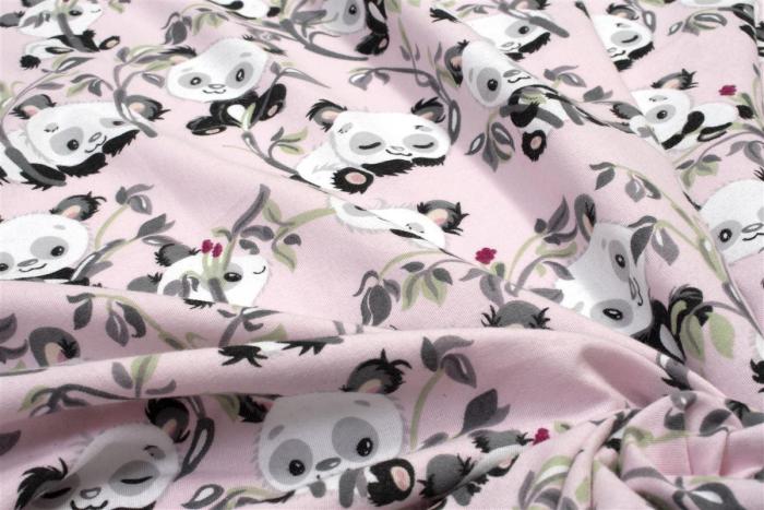 ΚΑΤΩΣΕΝΤΟΝΟ ΜΕ ΛΑΣΤΙΧΟ bebe Panda Bear 97 0,70X1,40X0,15 Pink 100% Cotton Flannel