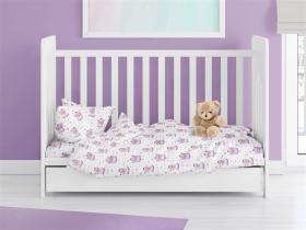 ΠΑΠΛΩΜΑΤΟΘΗΚΗ ΕΜΠΡΙΜΕ bebe Fairy 86 120X160 White-Lilac 100% Cotton Flannel