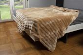 ΚΟΥΒΕΡΤΑ Coral Fleece Ριγέ 160X220 300gsm 12 Beige 100% Polyester