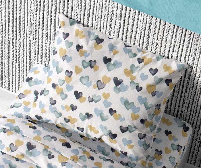 ΜΑΞΙΛΑΡΟΘΗΚΗ ΕΜΠΡΙΜΕ kids Hearts 11 50X70 Grey-Green Cotton 100%