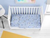 ΚΑΤΩΣΕΝΤΟΝΟ ΜΕ ΛΑΣΤΙΧΟ bebe Sweet Dreams 551 0,70X1,40X0,15 Sky Blue 100% Cotton