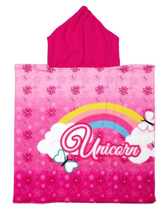 Πόντσο Θαλάσσης Quick Dry Unicorn 24 50X100 Pink 100% Microfiber