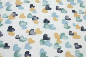 ΣΕΝΤΟΝΑΚΙ ΛΙΚΝΟΥ bebe Hearts 11 80Χ110 Grey-Green Cotton 100%