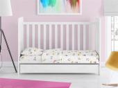 ΣΕΝΤΟΝΙΑ ΕΜΠΡΙΜΕ ΣΕΤ 3 τεμ bebe Sweet Dreams 553 120X160 White-Pink 100% Cotton