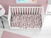 ΚΑΤΩΣΕΝΤΟΝΟ ΜΕ ΛΑΣΤΙΧΟ bebe Panda Bear 97 0,70X1,40X0,15 Pink 100% Cotton Flannel