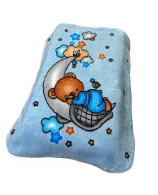 ΚΟΥΒΕΡΤΑ ΒΕΛΟΥΤΕ ΠΟΛΥΤΕΛΕΙΑΣ bebe Crescent Moon 31 110X140 Baby Blue 100% Polyester