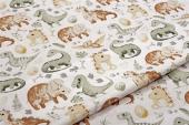 ΣΕΝΤΟΝΙΑ ΕΜΠΡΙΜΕ ΣΕΤ 2 τεμ kids Dinosaur 515 160X240 Beige 100% Cotton