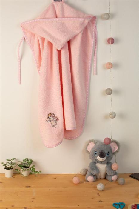 ΚΑΠΑ Με Κέντημα bebe Little Angel 141 75X85 Ροζ 100% Cotton