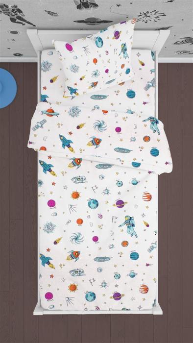 ΠΑΠΛΩΜΑ ΕΜΠΡΙΜΕ kids Space 188 160X240 White Cotton 100%