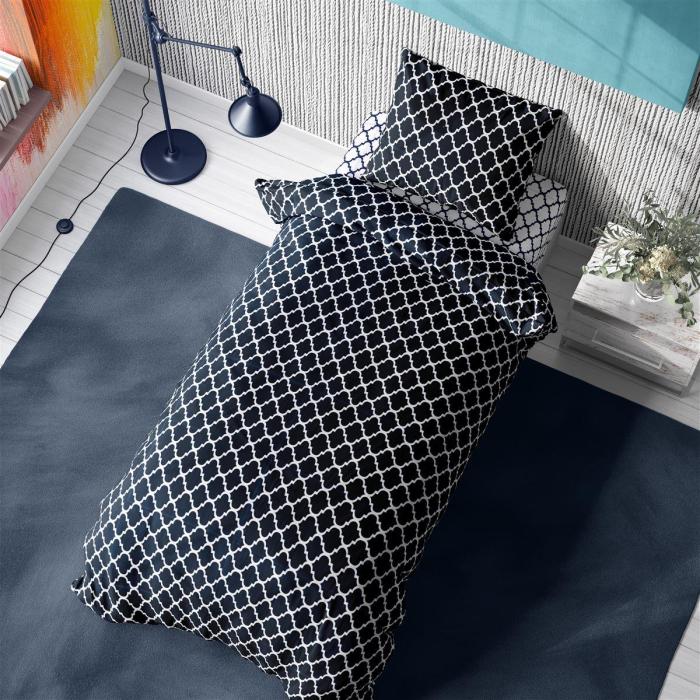 ΣΕΝΤΟΝΙΑ ΕΜΠΡΙΜΕ ΣΕΤ 3 τεμ Windows Multi 177 160X240 Dark blue-White Cotton 100%