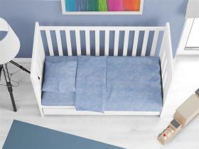 Κατωσέντονο με Λάστιχο bebe Premium Shadow 614 0,70X1,40X0,15 Sky Blue 100% Cotton