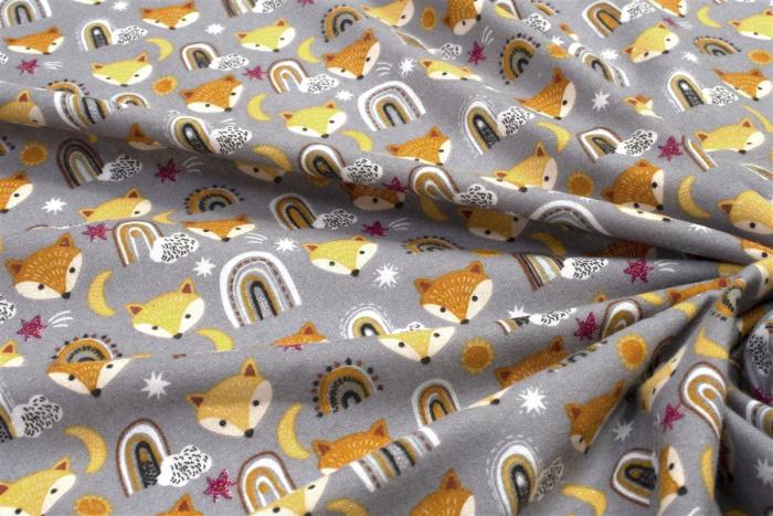 ΣΕΝΤΟΝΙΑ ΕΜΠΡΙΜΕ ΣΕΤ 3 τεμ bebe Fox 53 120X160 Grey 100% Cotton Flannel