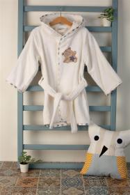 ΜΠΟΥΡΝΟΥΖΙ Με Κέντημα bebe Star Bear 152 SIZE:02 Λευκό 100% Cotton