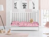 ΣΕΝΤΟΝΙΑ ΕΜΠΡΙΜΕ ΣΕΤ 3 τεμ bebe Προβατάκι 05 120Χ160 Pink Flannel cotton 100%