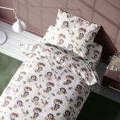 Σεντόνια Εμπριμέ Σετ 2 τεμ kids Lion 532 160X240 Beige 100% Cotton