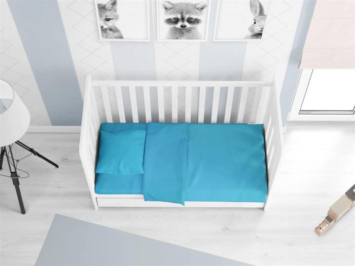 ΚΑΤΩΣΕΝΤΟΝΟ ΜΕ ΛΑΣΤΙΧΟ bebe Solid 493 0,70X1,40X0,15 Turquoise Cotton 100%