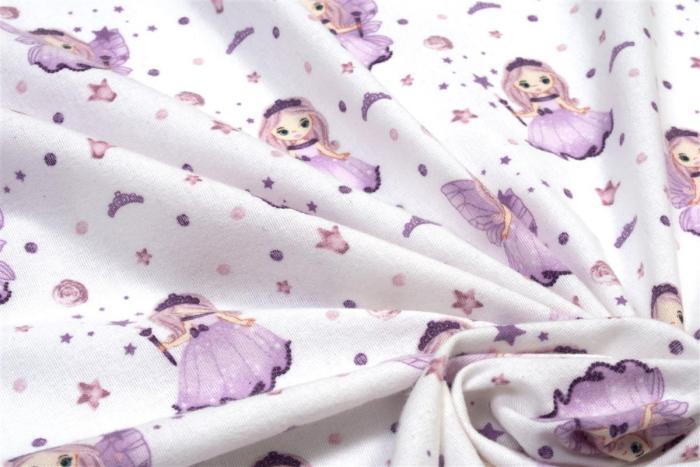 ΣΕΝΤΟΝΙΑ ΕΜΠΡΙΜΕ ΣΕΤ 3 τεμ bebe Fairy 86 120X160 White-Lilac 100% Cotton Flannel