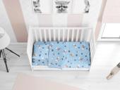 ΠΑΠΛΩΜΑΤΟΘΗΚΗ ΕΜΠΡΙΜΕ bebe Προβατάκι 06 120Χ160 Sky blue Flannel cotton 100%