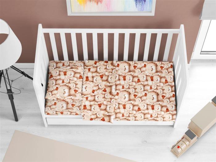 ΣΕΝΤΟΝΙΑ ΕΜΠΡΙΜΕ ΣΕΤ 3 τεμ bebe Teddy Bear 535 120X160 Beige 100% Cotton